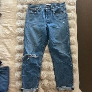 Levi's Blue High Rise Jeans Distressed Casual